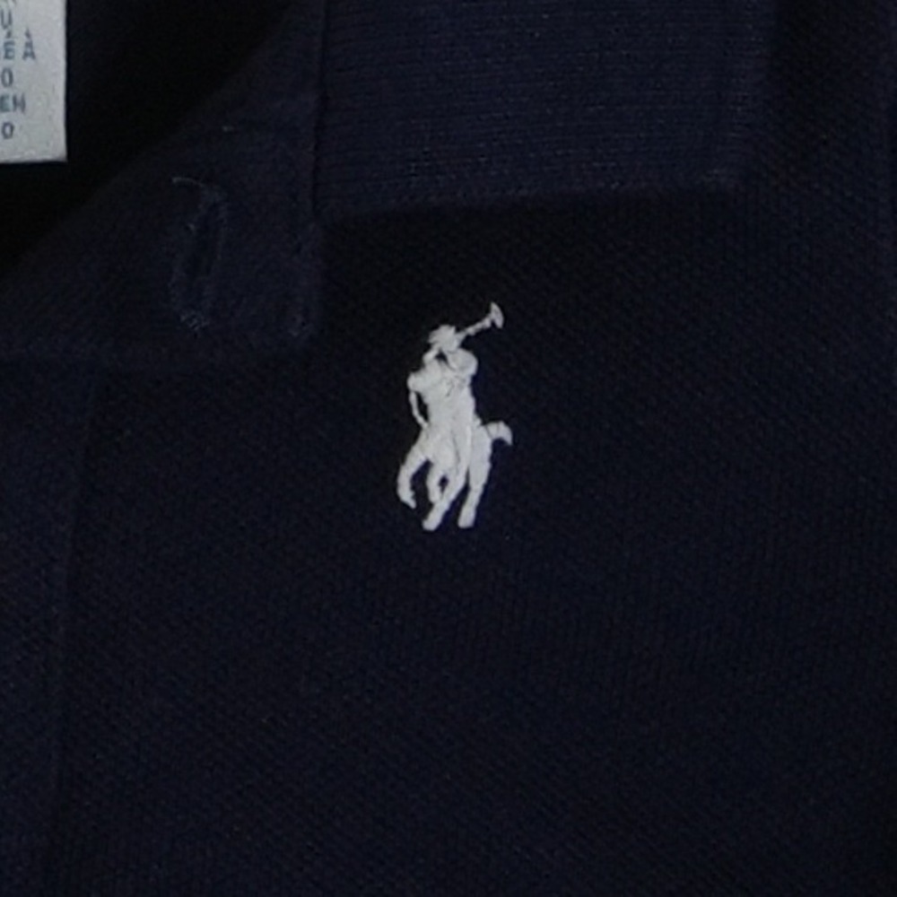 Ralph Lauren Polo Shirt Baby Size 3M Blue Pique Cotton Pony Logo Boys - Picture 4 of 6